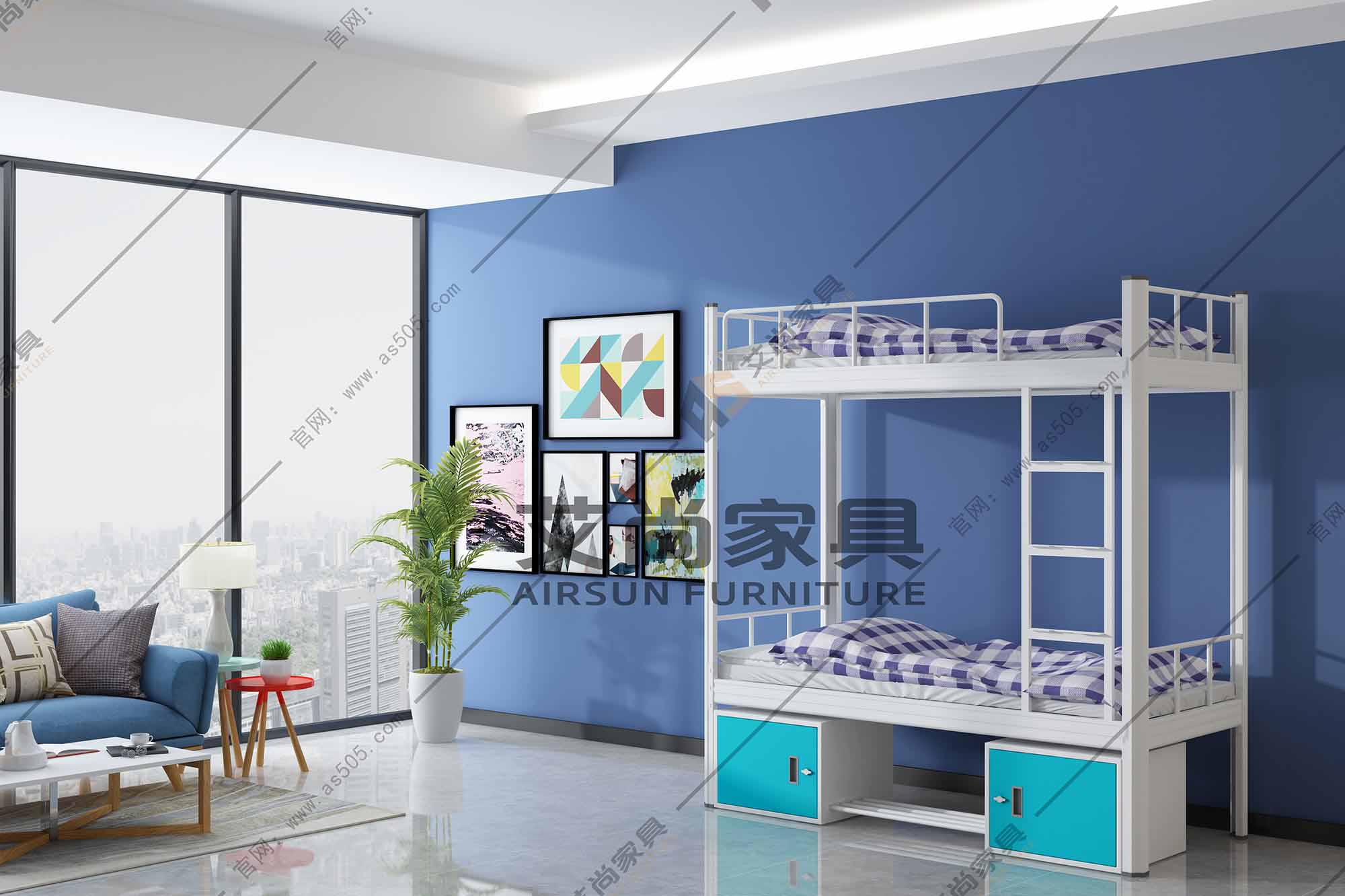 學(xué)生公寓雙層鐵床 學(xué)生公寓雙層鐵床